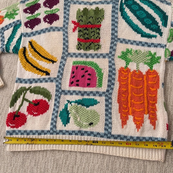 Vintage Northern Isles Hand Knit Fruit Vegetable Sweater - Picture 10 of 10